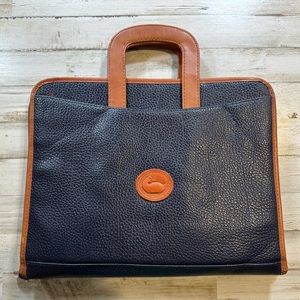 Dooney & Bourke Navy and Tan Leather Bag